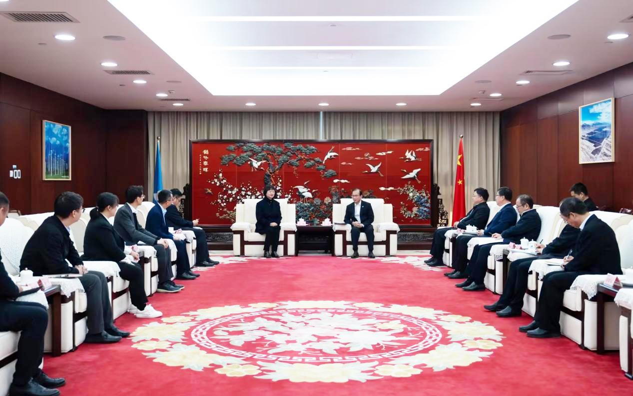 抖圈股份董事长高玲造访中国华电董事长江毅